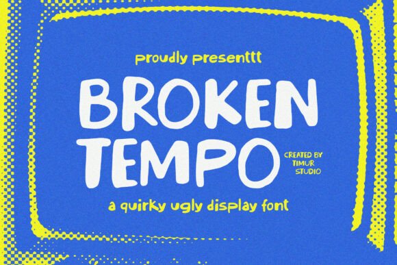 Broken Tempo: A Quirky Font with Vintage Soul
