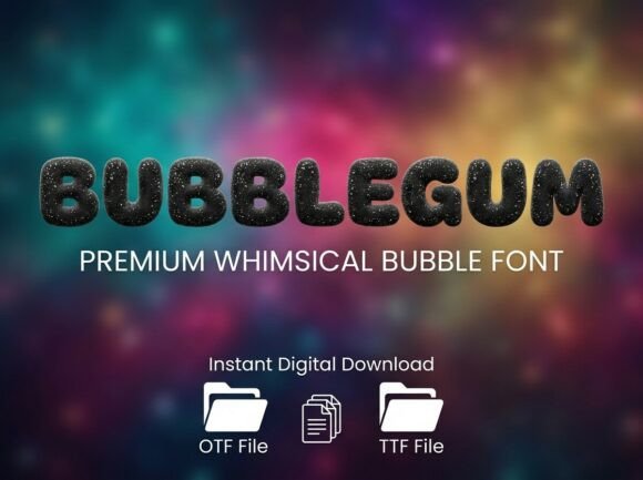 Bubblegum: Crafting Cosmic Brand Identity with a 3D Font